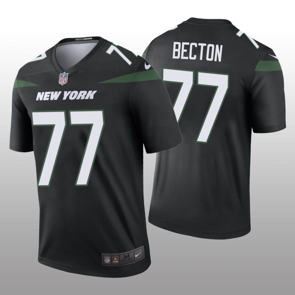 New York Jets Mekhi Becton Black Jersey Color Rush Legend - Men's