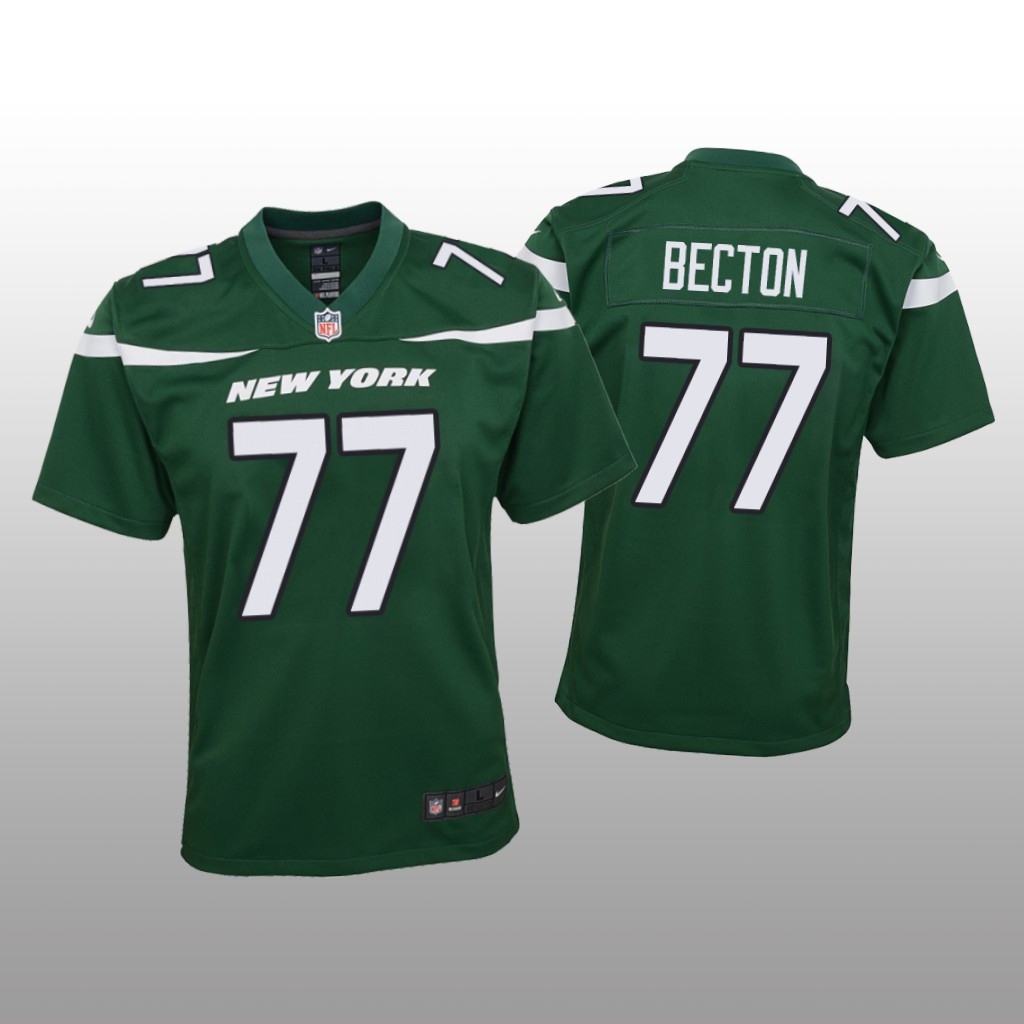 New York Jets Mekhi Becton Green Jersey Game - Youth