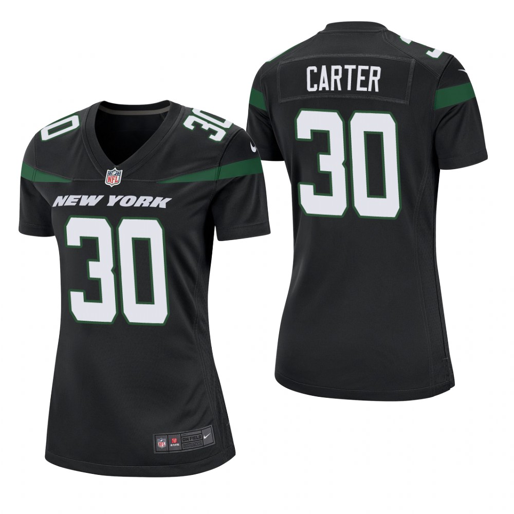 New York Jets Michael Carter Black Jersey Game - Women's
