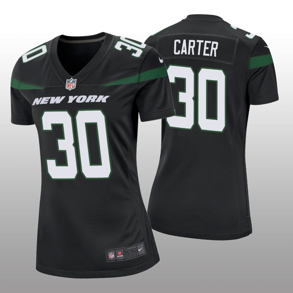 New York Jets Michael Carter Black Jersey Game - Women's