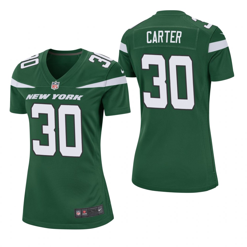 New York Jets Michael Carter Green Jersey Game - Women's