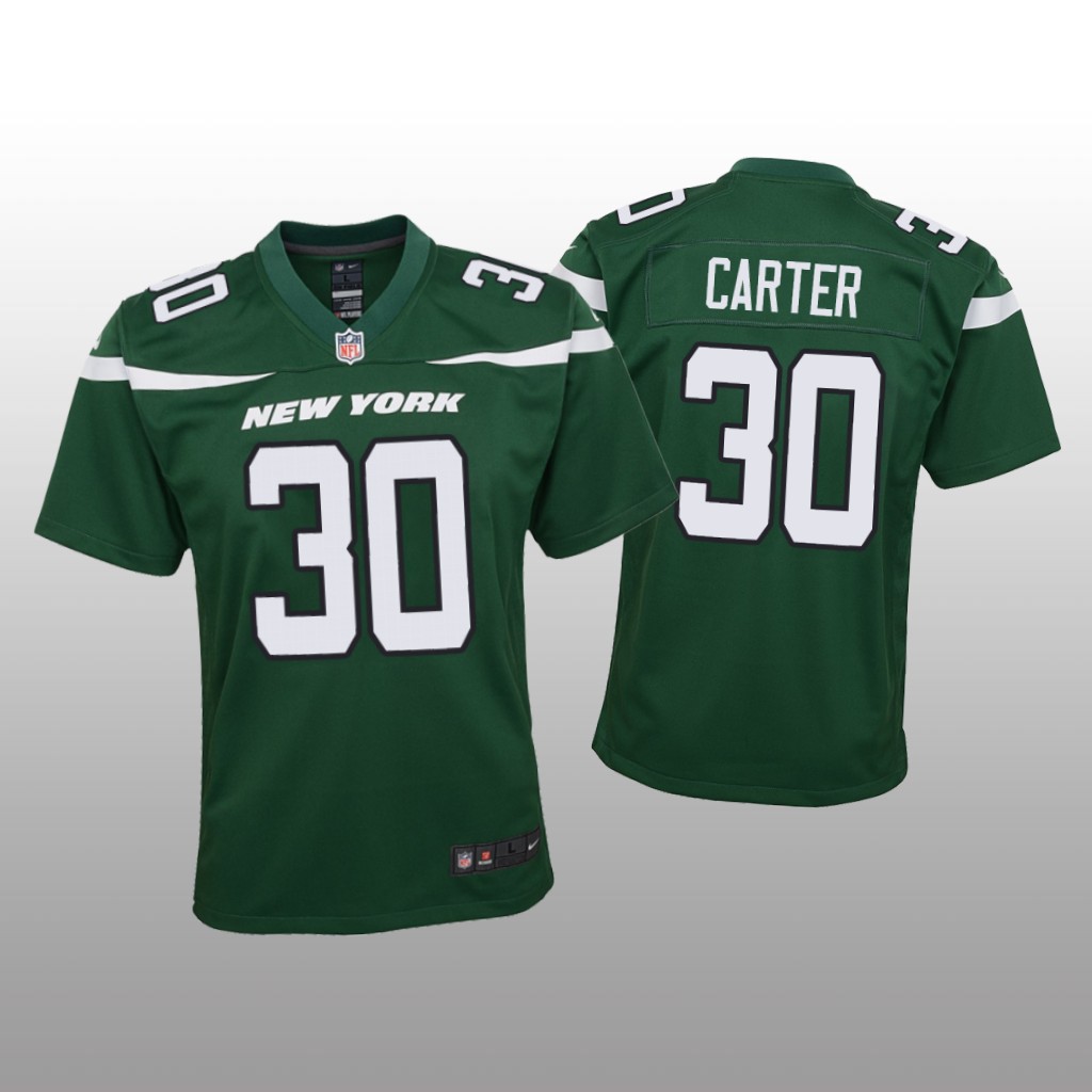 New York Jets Michael Carter Green Jersey Game - Youth