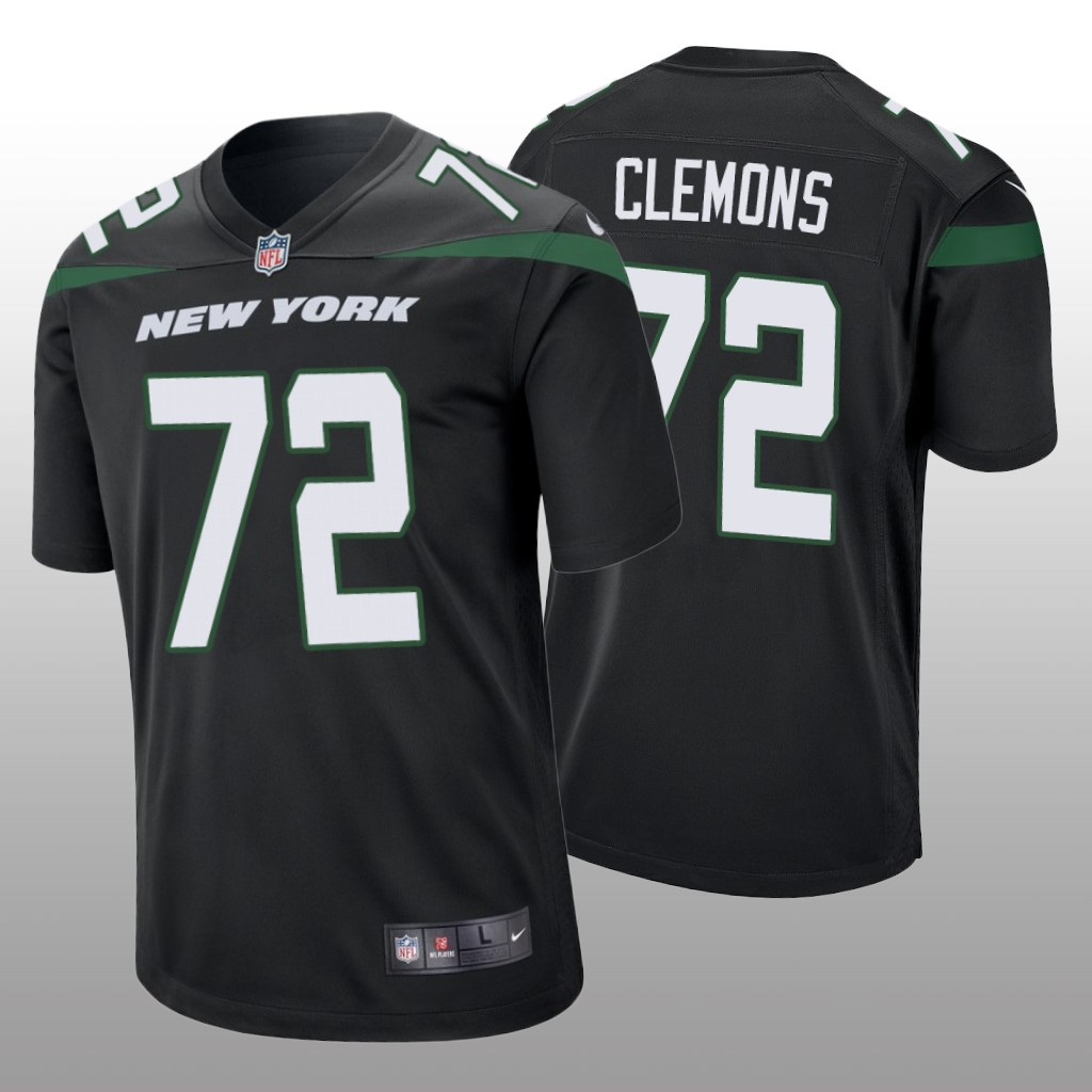 New York Jets Micheal Clemons Black Jersey Game - Men's