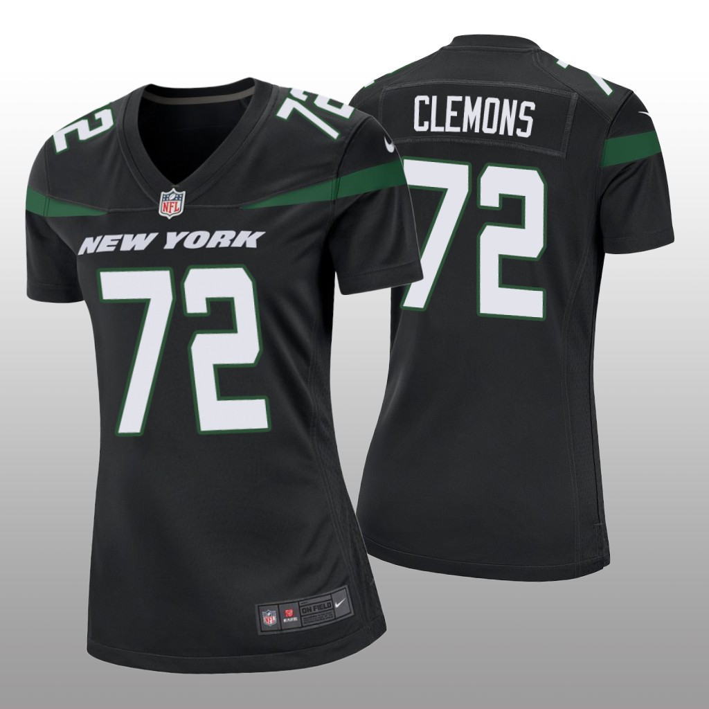 New York Jets Micheal Clemons Black Jersey Game - Women's