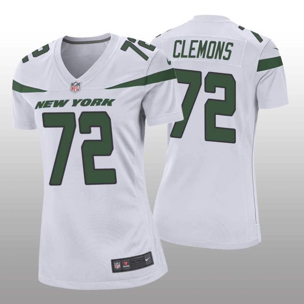 New York Jets Micheal Clemons White Jersey Game - Women's