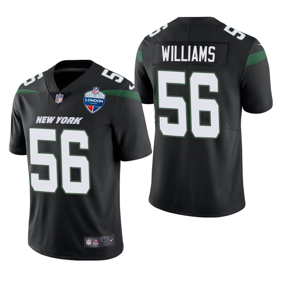 New York Jets Quincy Williams Black Jersey Vapor Limited - Men's
