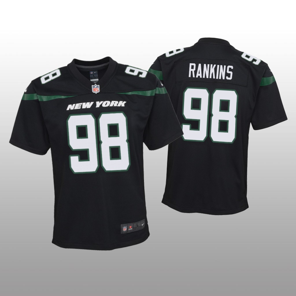 New York Jets Sheldon Rankins Black Jersey Game - Youth