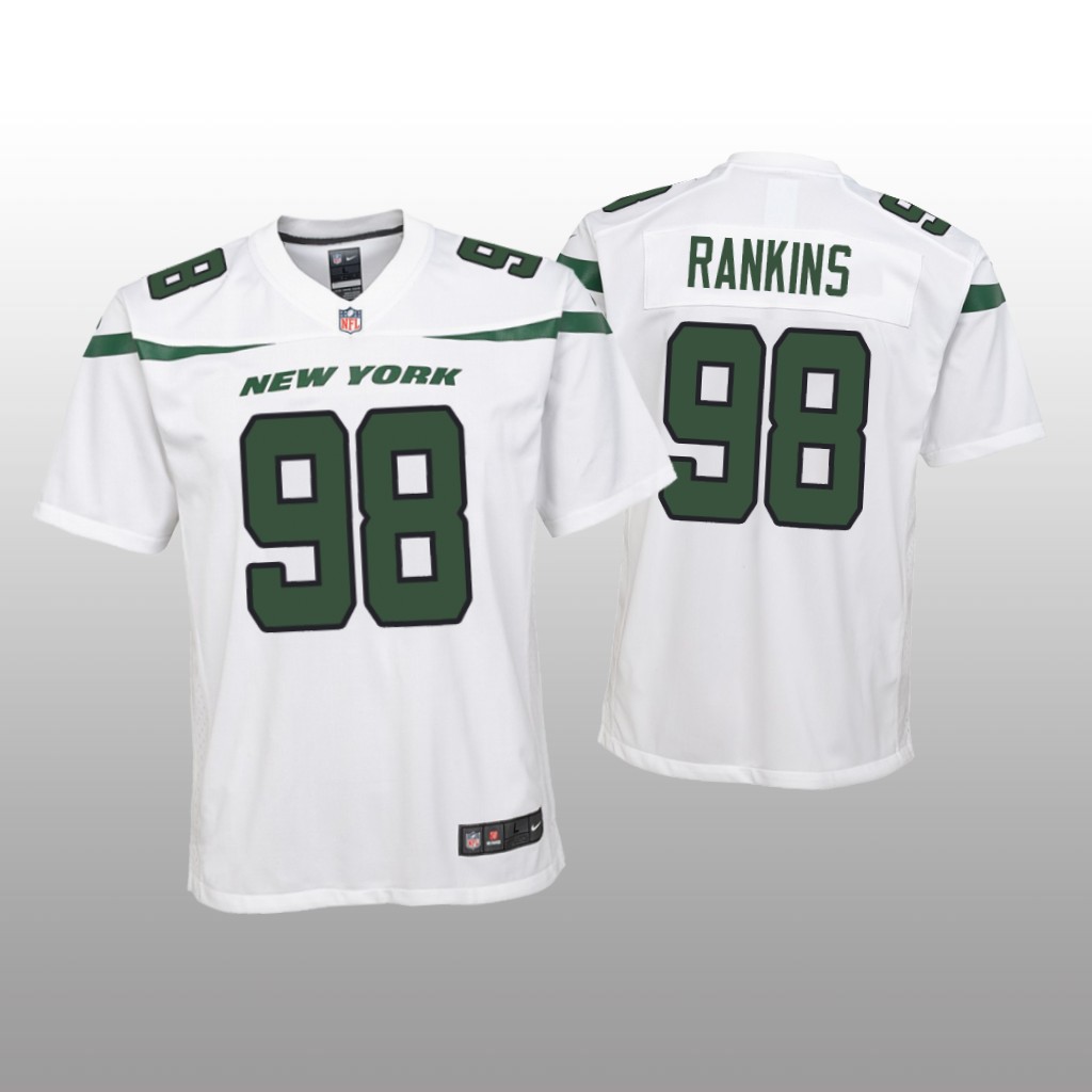 New York Jets Sheldon Rankins White Jersey Game - Youth