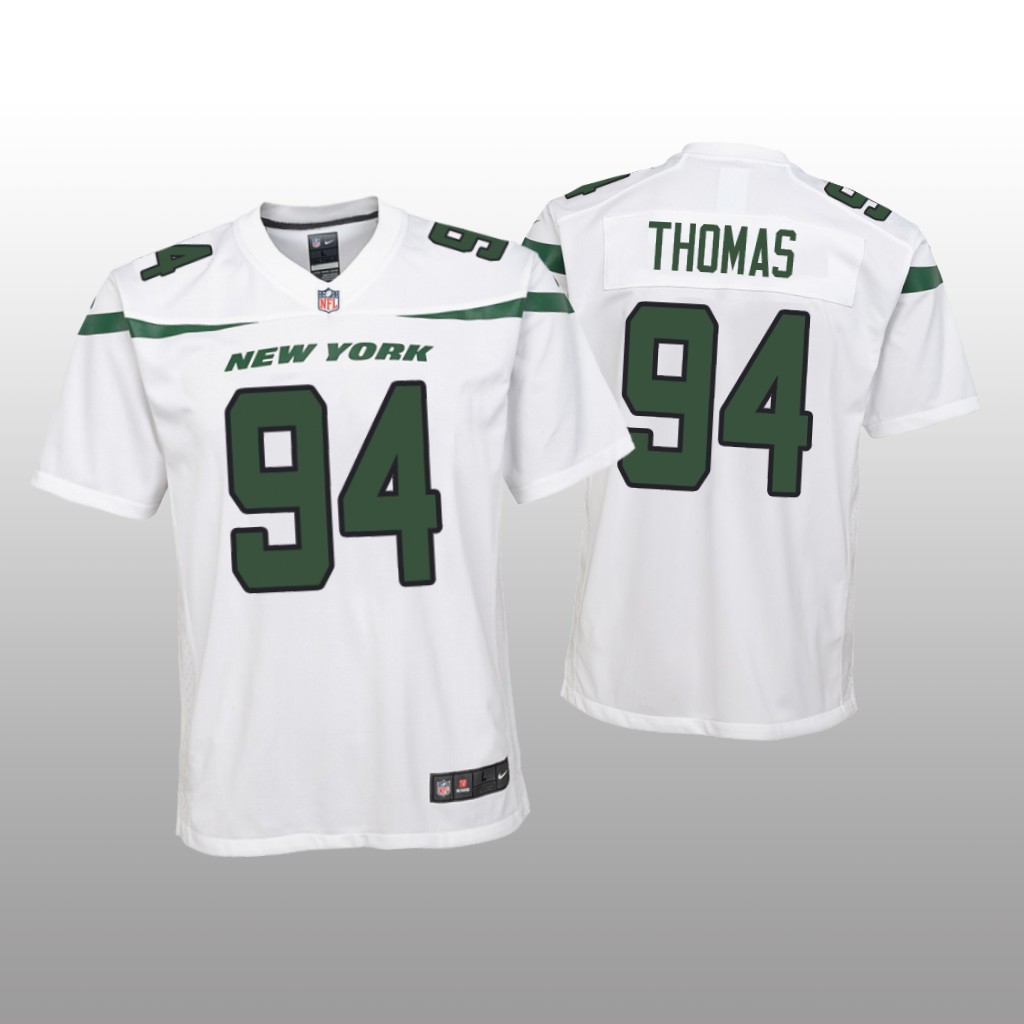 New York Jets Solomon Thomas White Jersey Game - Youth