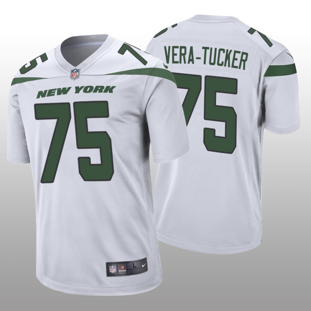 New York Jets White 2021 NFL Draft Alijah Vera-Tucker Game Jersey