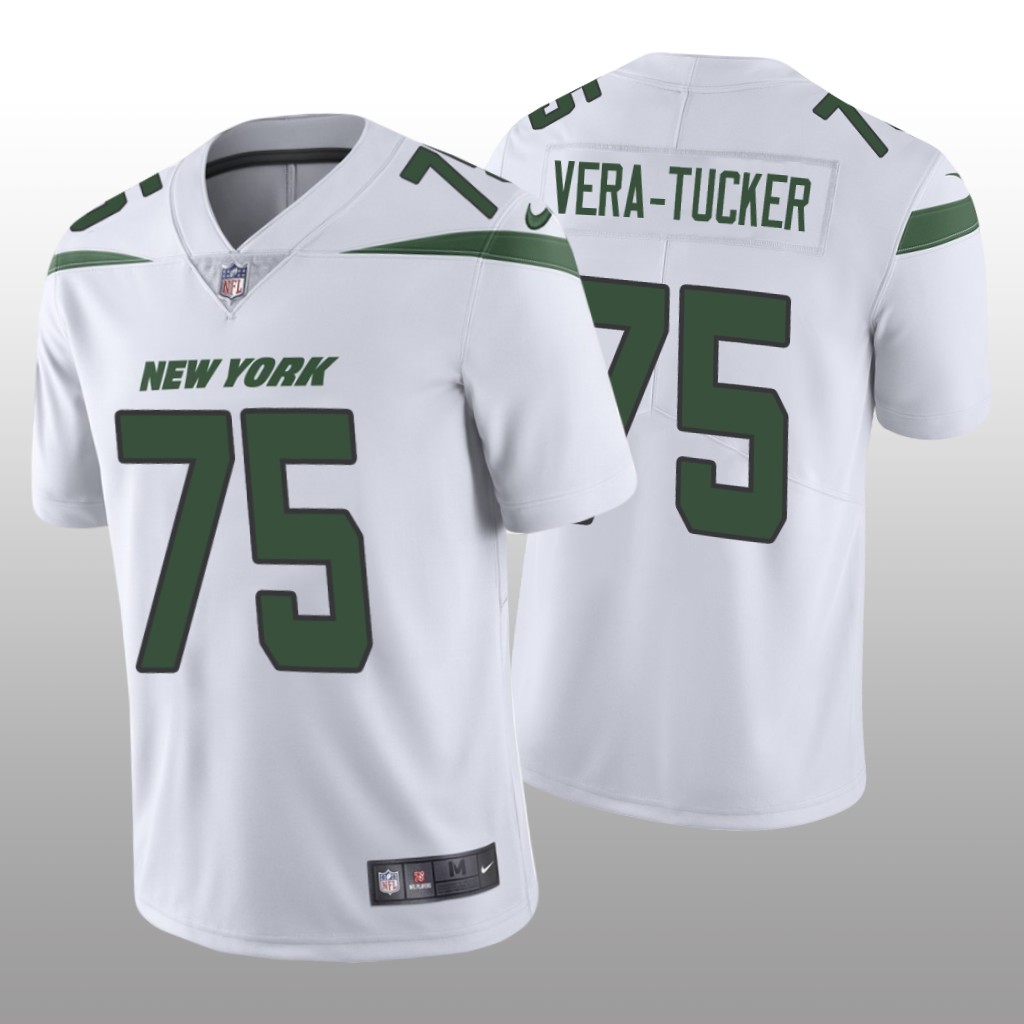 New York Jets White 2021 NFL Draft Vapor Limited Alijah Vera-Tucker Jersey