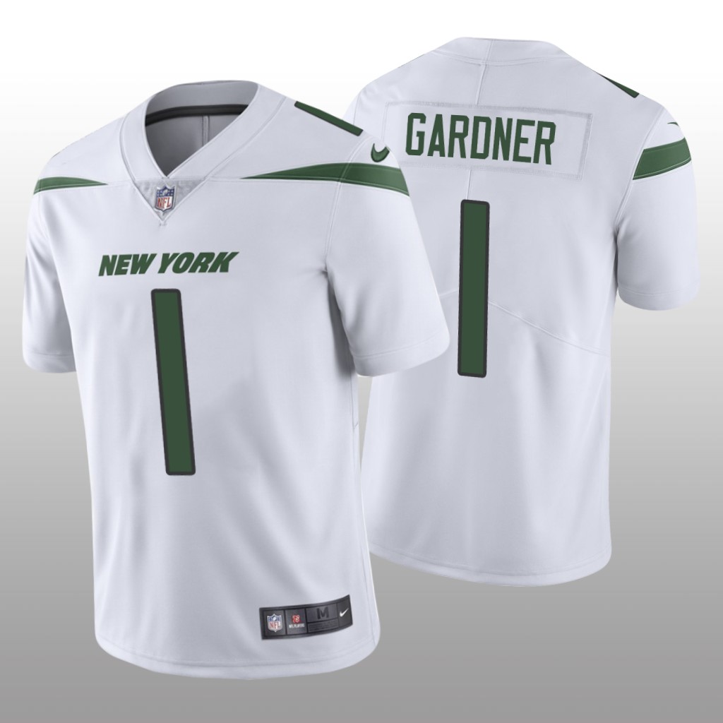 New York Jets White 2022 NFL Draft Vapor Limited Sauce Gardner Jersey
