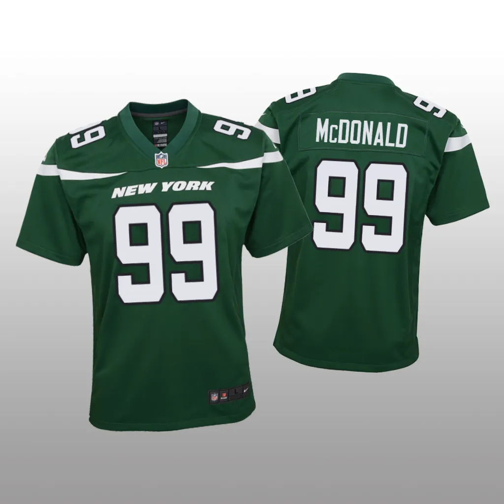 New York Jets Will McDonald Green Jersey Game - Youth