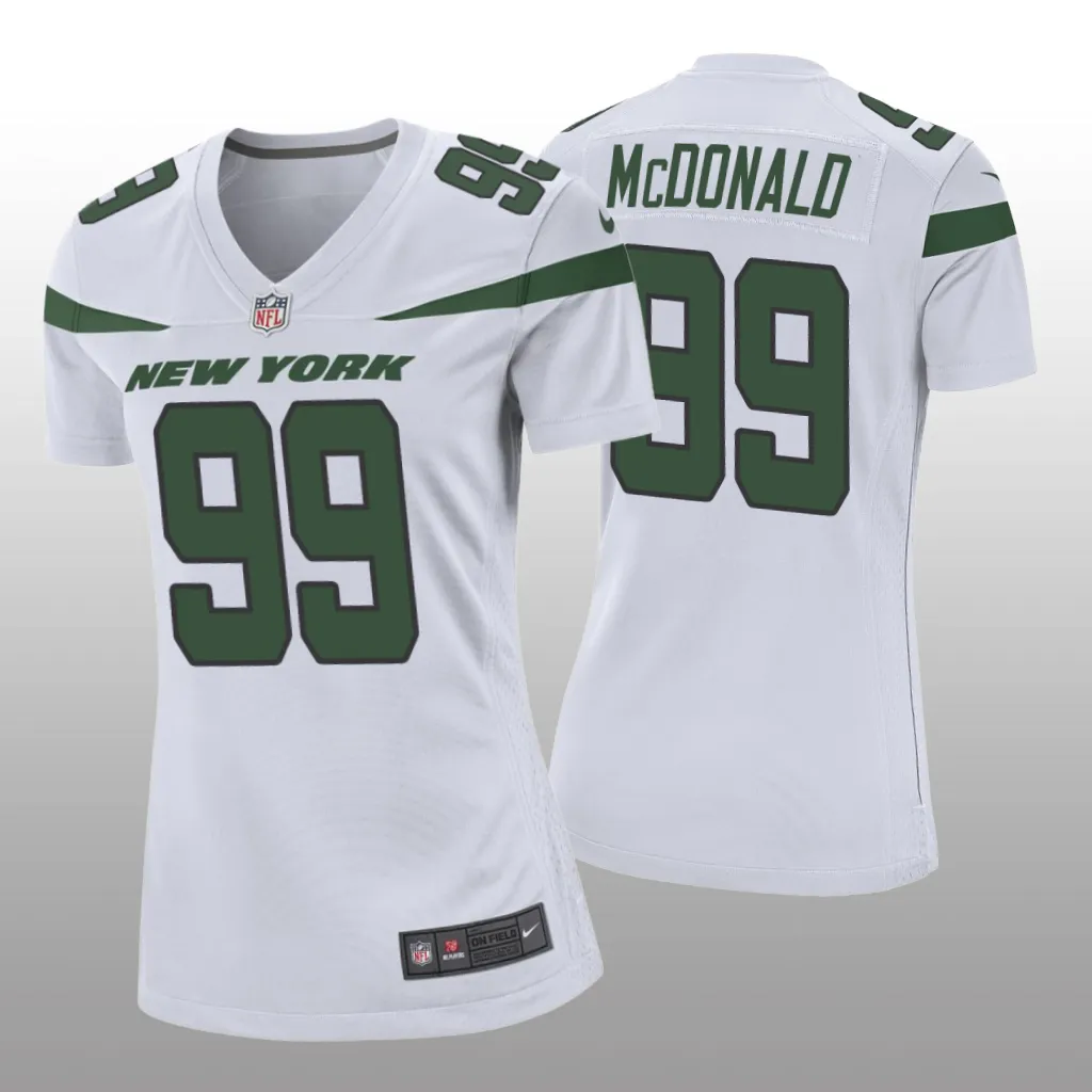 New York Jets Will McDonald White Jersey Game - Women's