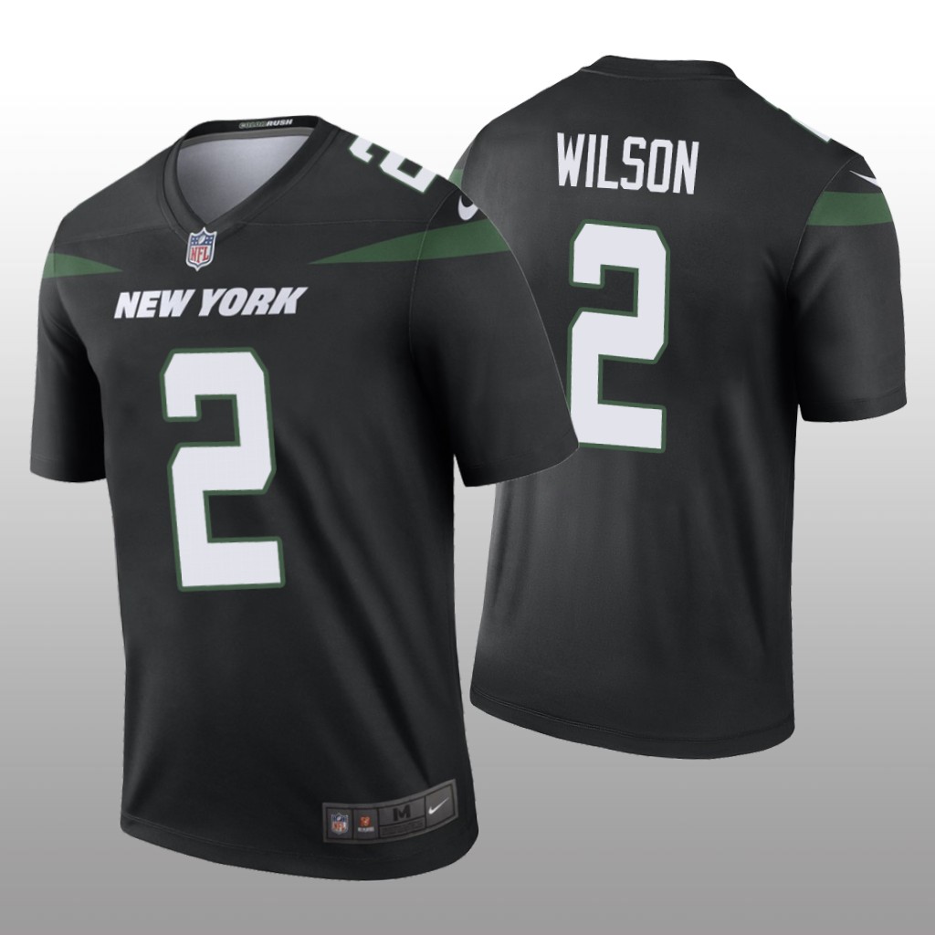 New York Jets Zach Wilson Black Jersey Color Rush Legend - Men's
