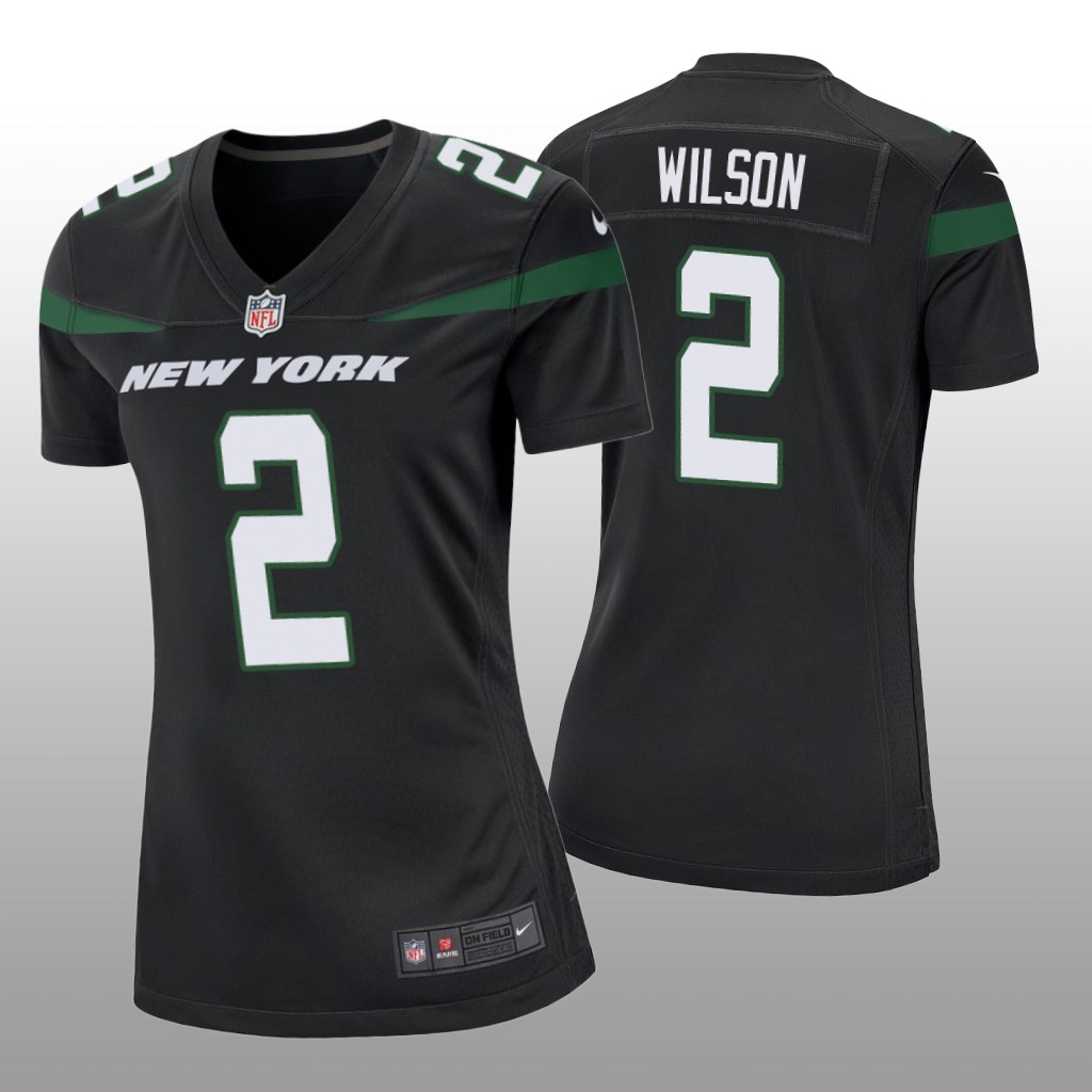 New York Jets Zach Wilson Black Jersey Game - Women's