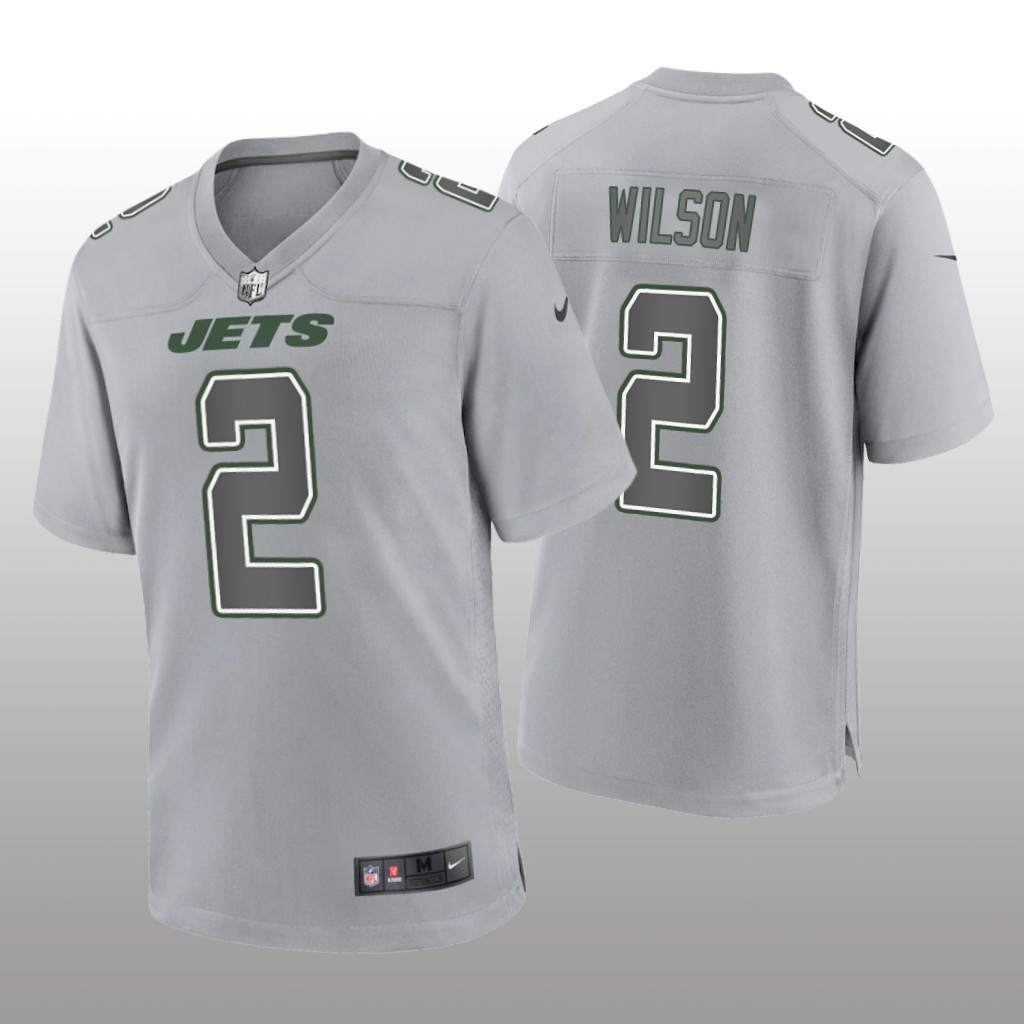 New York Jets Zach Wilson Gray Jersey Atmosphere Fashion Game - Men's