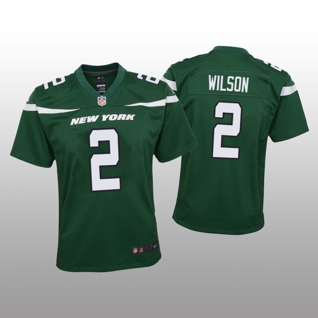 New York Jets Zach Wilson Green Jersey Game - Youth