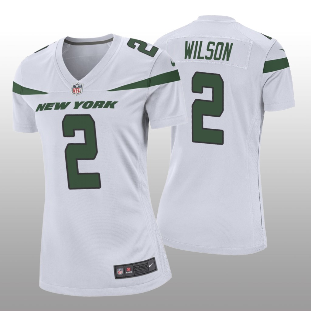 New York Jets Zach Wilson White Jersey Game - Women's