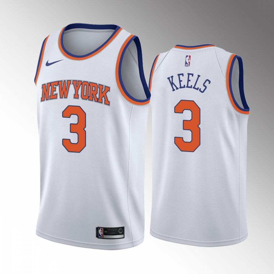 New York Knicks #3 Trevor Keels 2022 NBA Draft White Jersey Association Edition