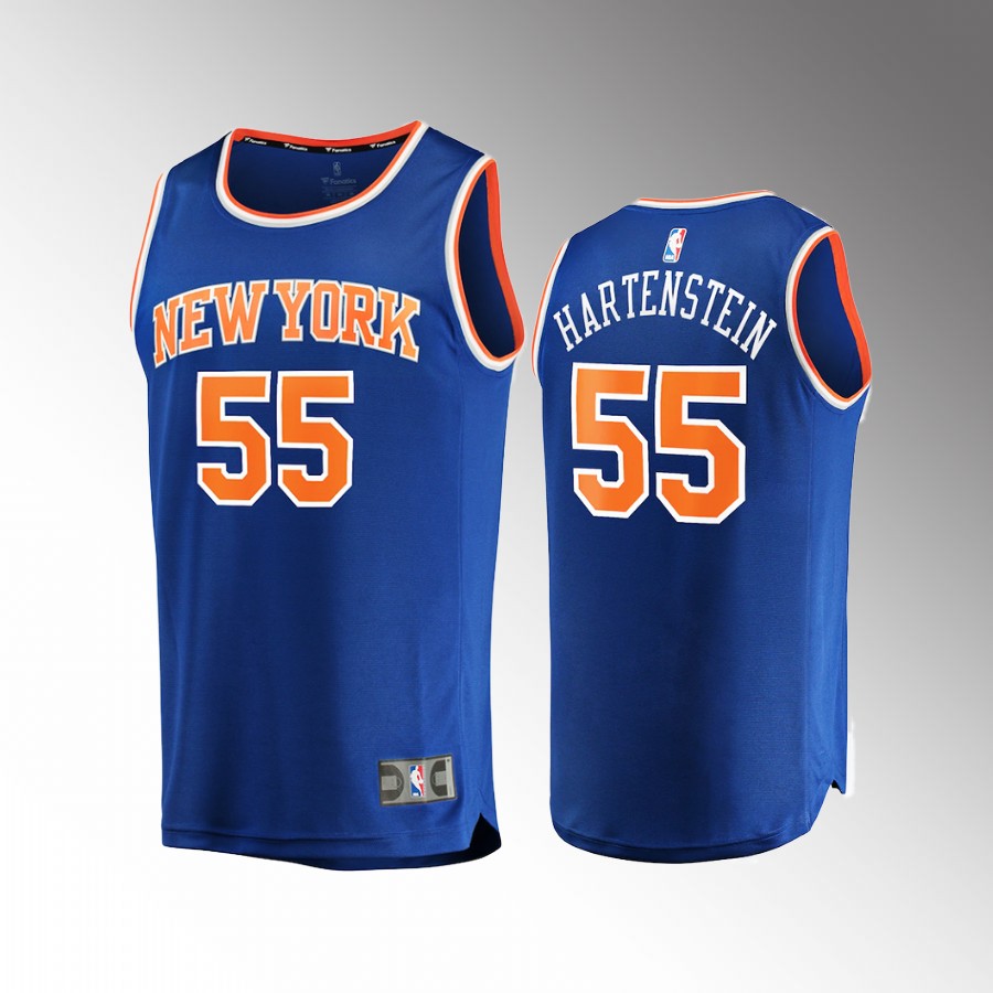 New York Knicks #55 Isaiah Hartenstein Icon Edition Jersey Fast Break  Blue