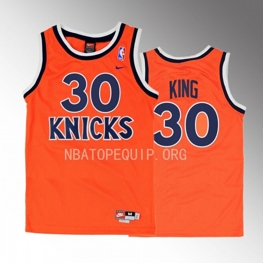 New York Knicks Bernard King Orange Throwback Men Jersey