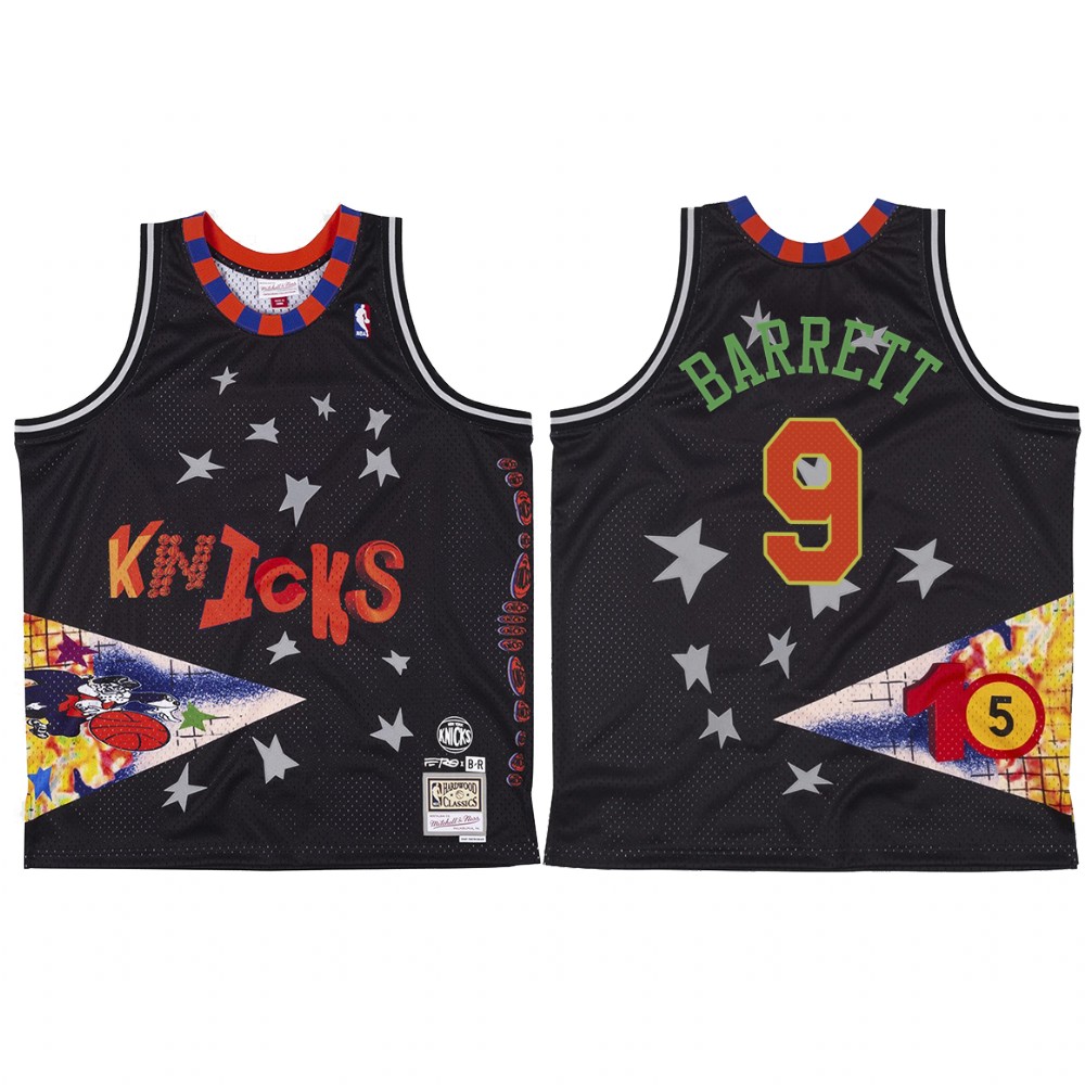 New York Knicks BR Remix RJ Barrett #9 Black Jersey