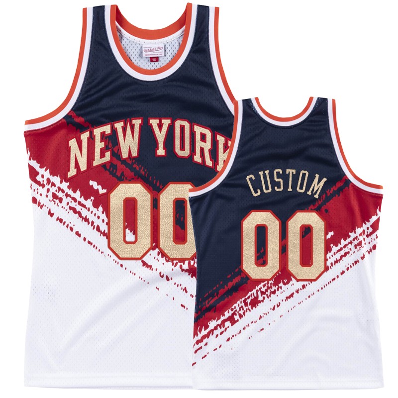 New York Knicks Custom Independence Men's #00 Throwback Jersey