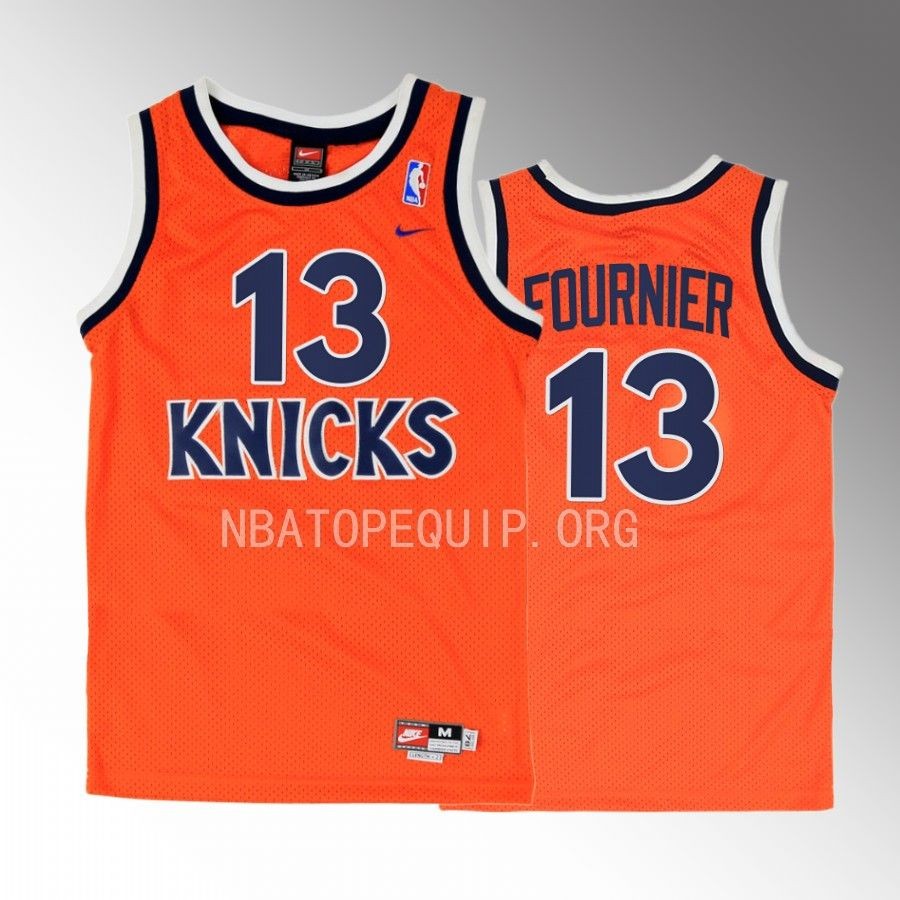 New York Knicks Evan Fournier Orange Throwback Men Jersey