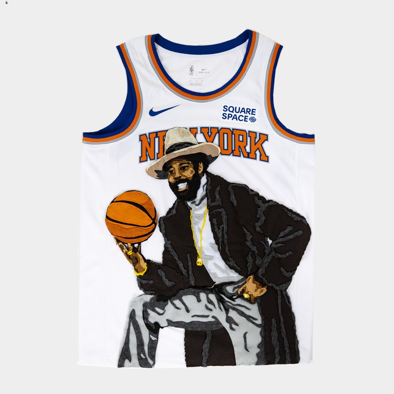 New York Knicks Garden of Dreams White Jersey Player Art