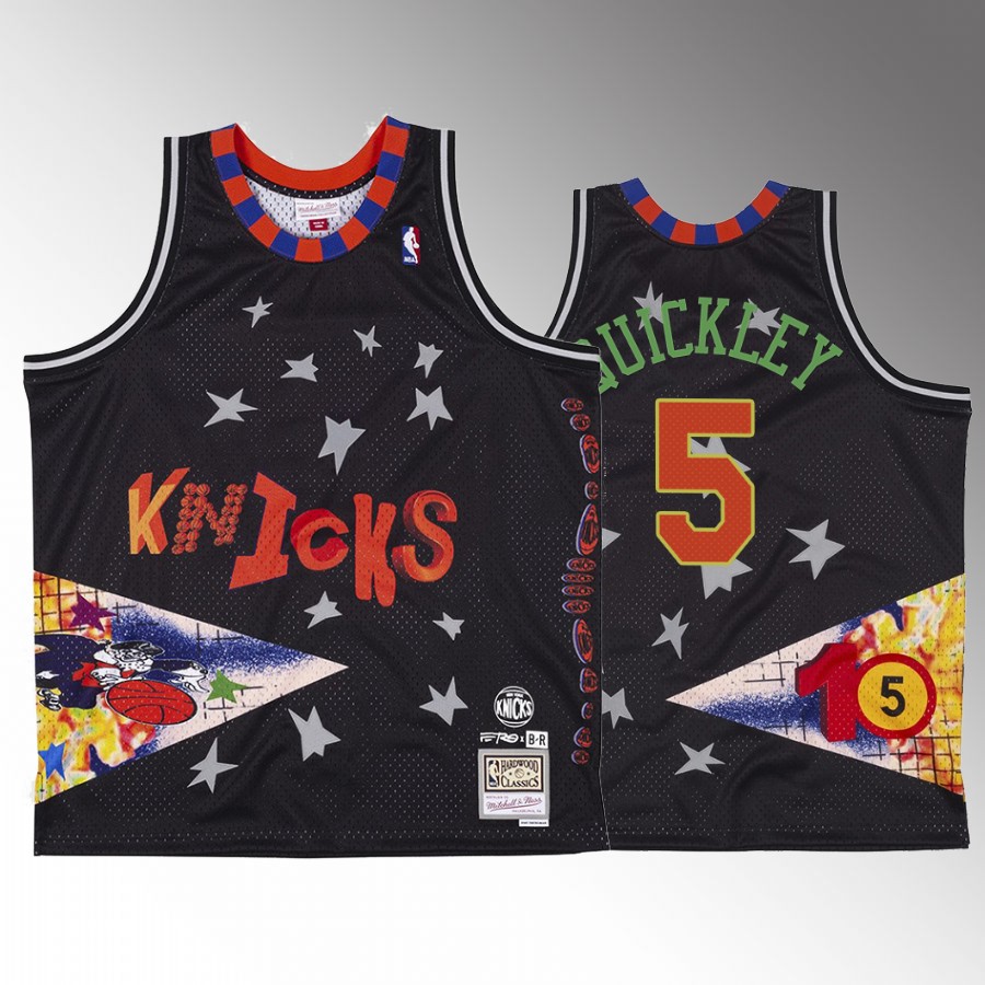 New York Knicks Immanuel Quickley BR Remix Jersey #5 Fashion Black Jersey shirt