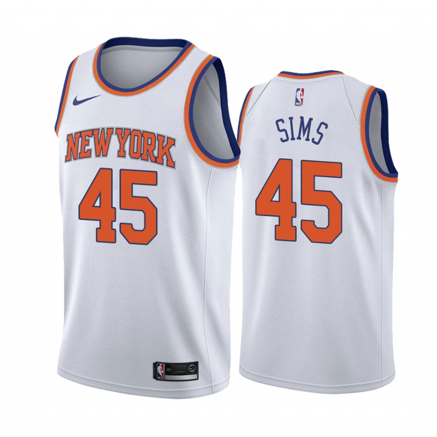 New York Knicks Jericho Sims 2021 NBA Draft #45 Association Edition Jersey White