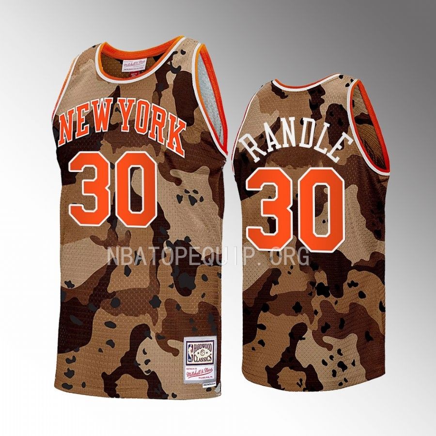 New York Knicks Julius Randle Camo Mitchell Ness Men Jersey HWC Swingman