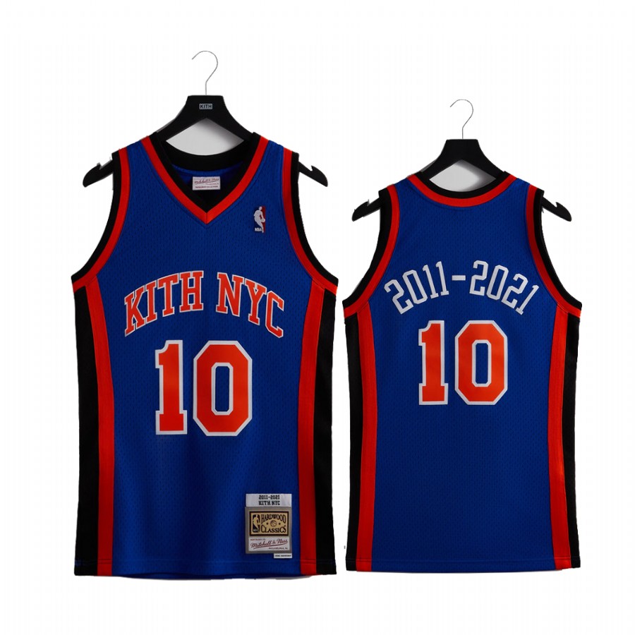 New York Knicks Kith & Mitchell & Ness 10 Year Jersey 2011-2021 Blue
