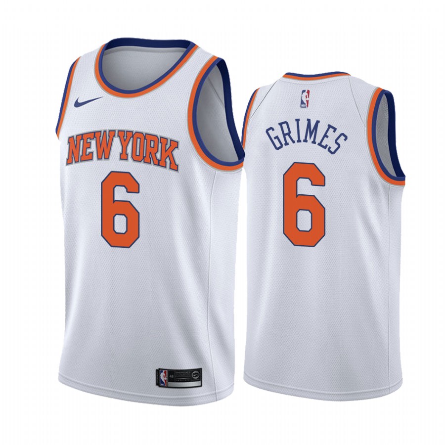 New York Knicks Quentin Grimes 2021 NBA Draft #6 Association Edition Jersey White