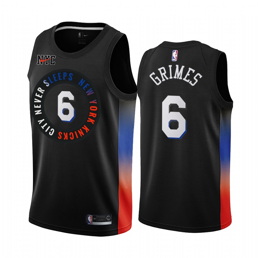 New York Knicks Quentin Grimes 2021 NBA Draft #6 City Edition Jersey Black