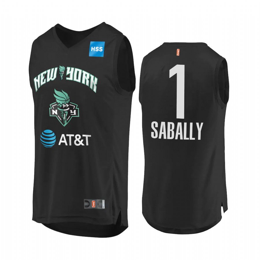 New York Liberty #1 Nyara Sabally 2022 WNBA Draft Black Jersey First round
