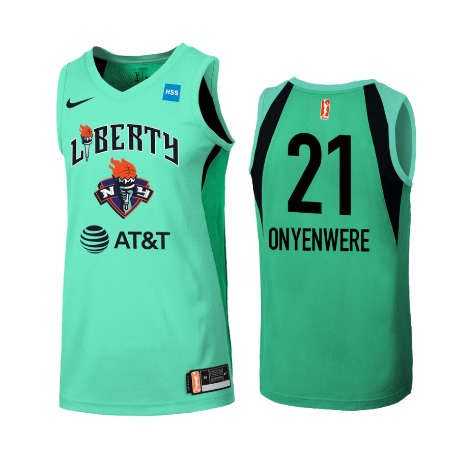 New York Liberty Michaela Onyenwere 2021 WNBA Draft First round Women Green #12 Jersey