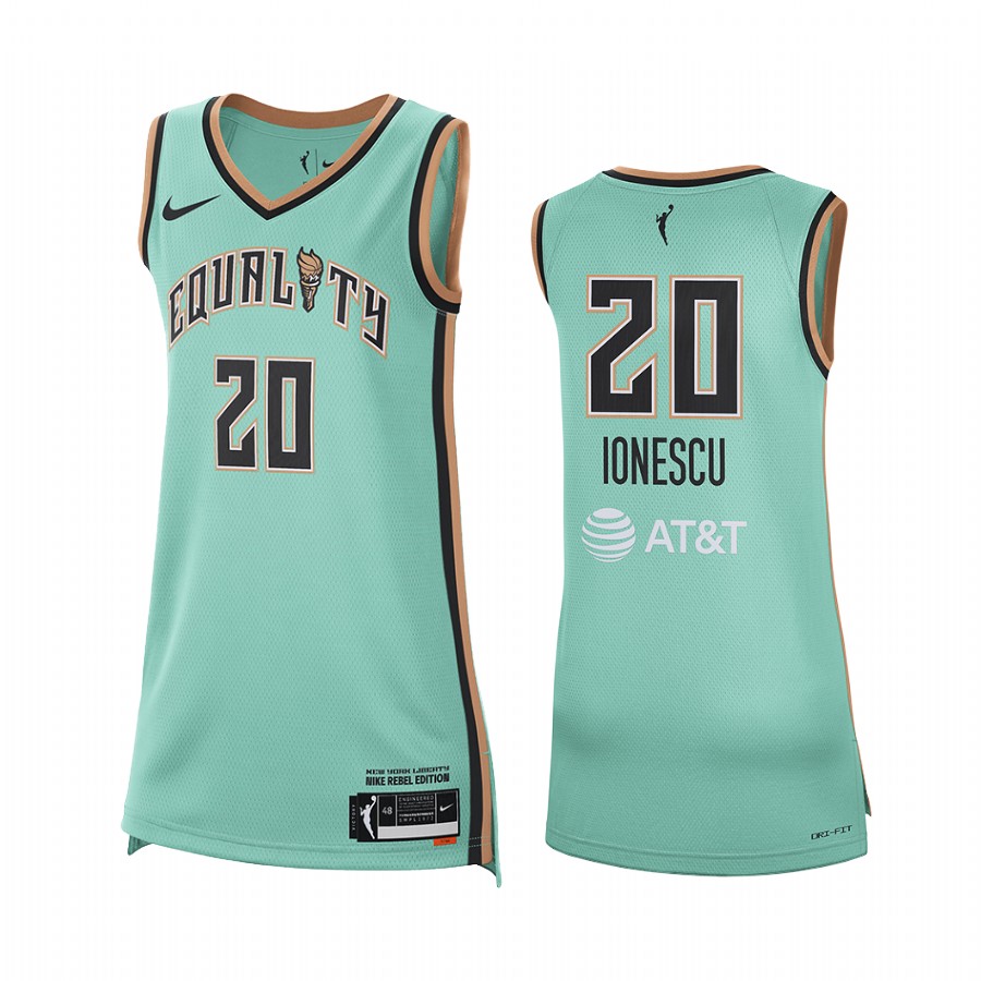 New York Liberty Sabrina Ionescu 2021 Rebel Equality #20 Jersey Women Mint WNBA 25th