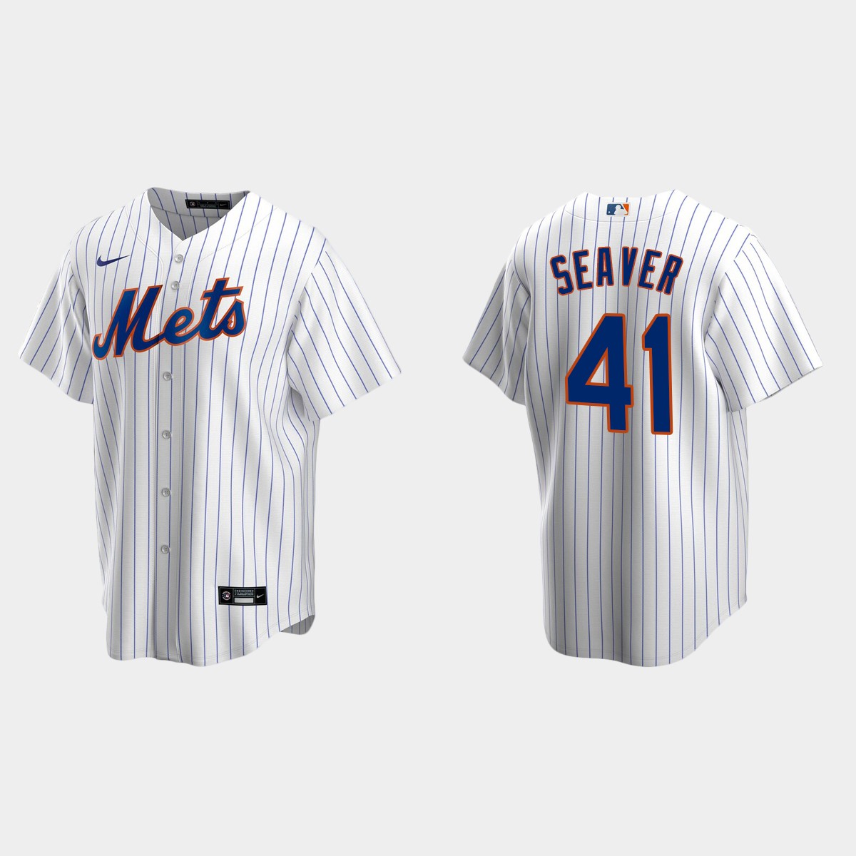 New York Mets #41 Tom Seaver hall of fame Road Jersey - White