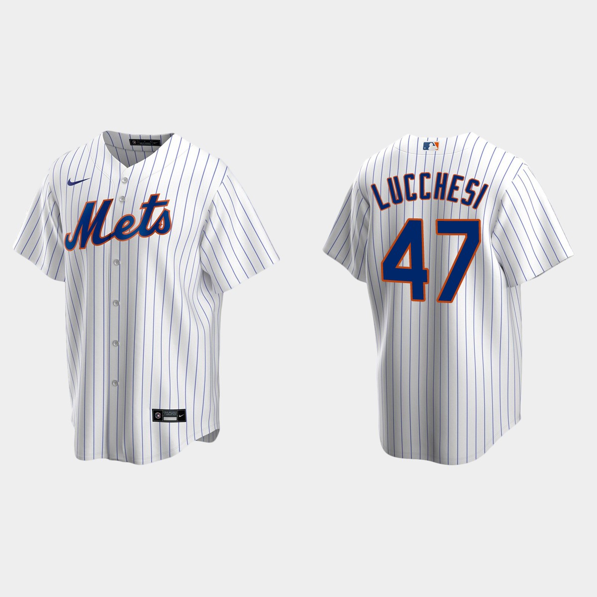 New York Mets #47 Joey Lucchesi Home Jersey - White