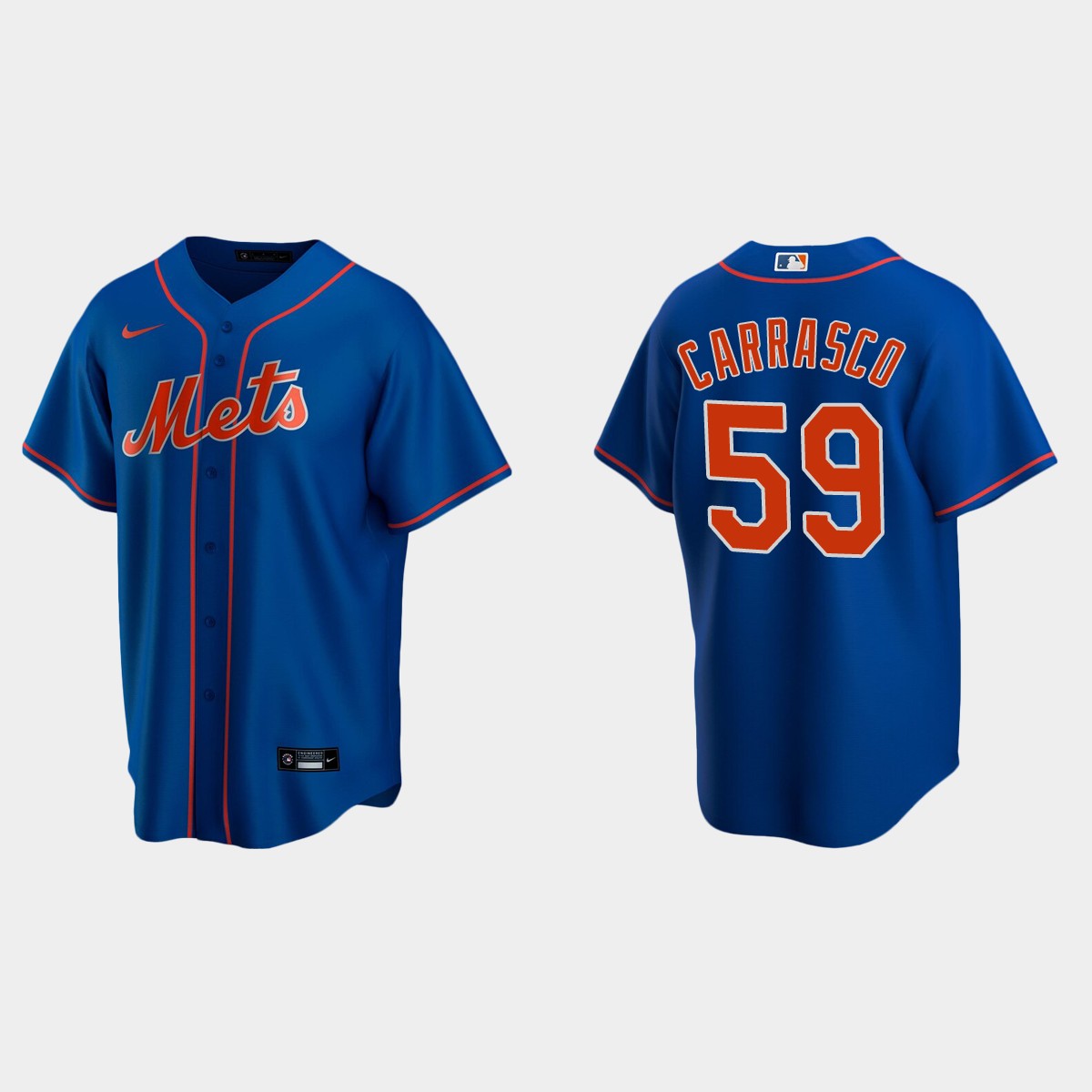 New York Mets #59 Carlos Carrasco Alternate Jersey - Royal