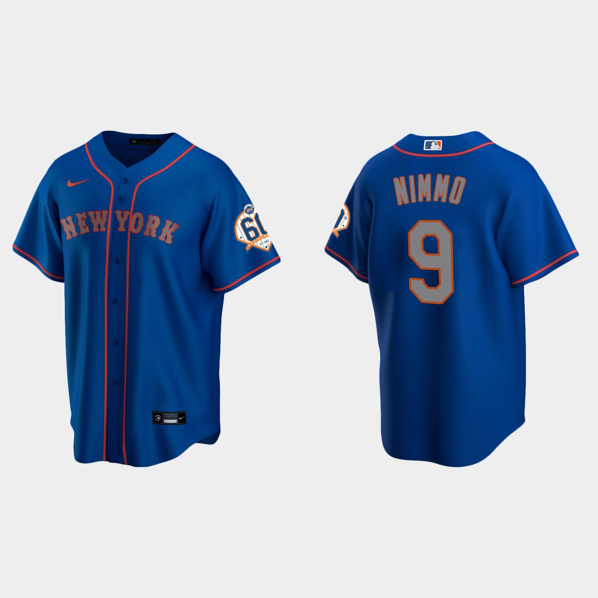 New York Mets Brandon Nimmo 60th Anniversary Jersey - Royal