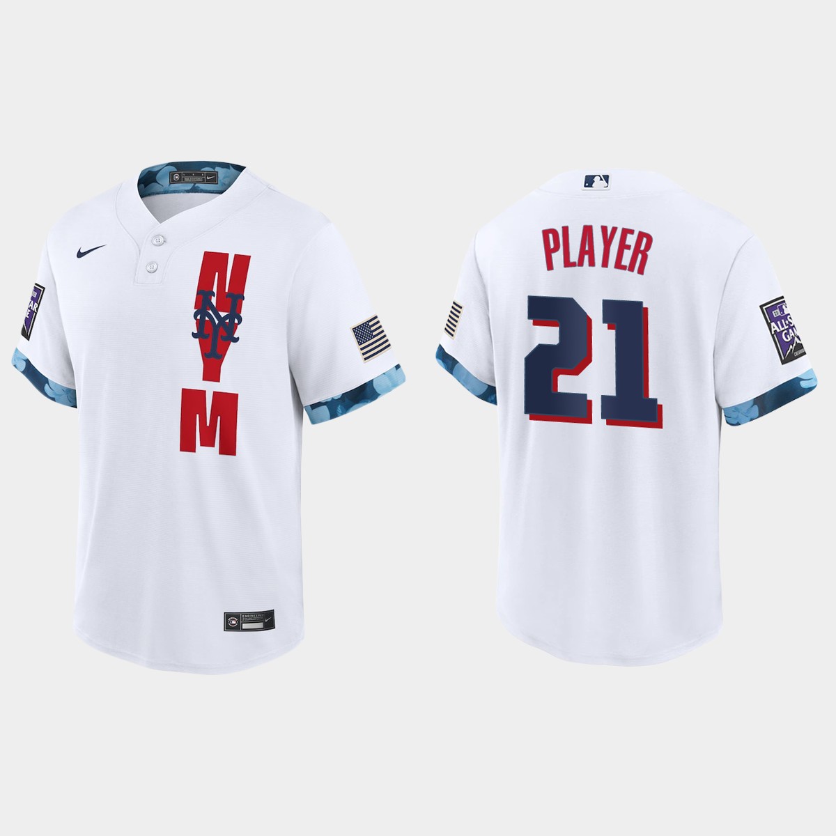 New York Mets Custom 2021 MLB All-Star Game Jersey - White