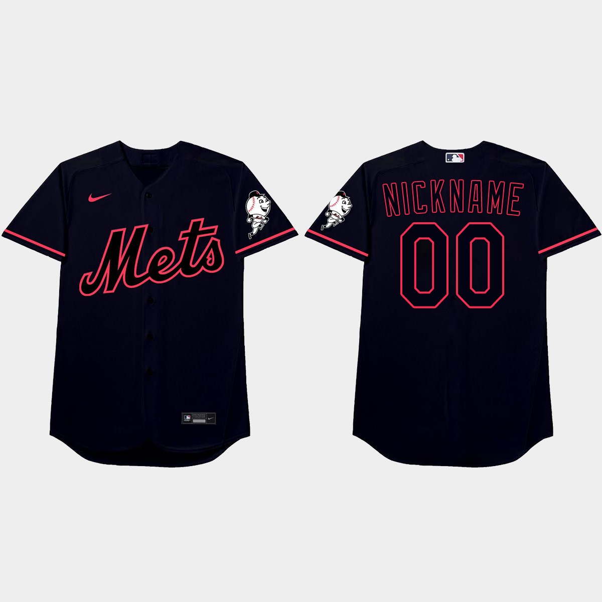 New York Mets Custom 2021 Players' Weekend Nickname Jersey - Black