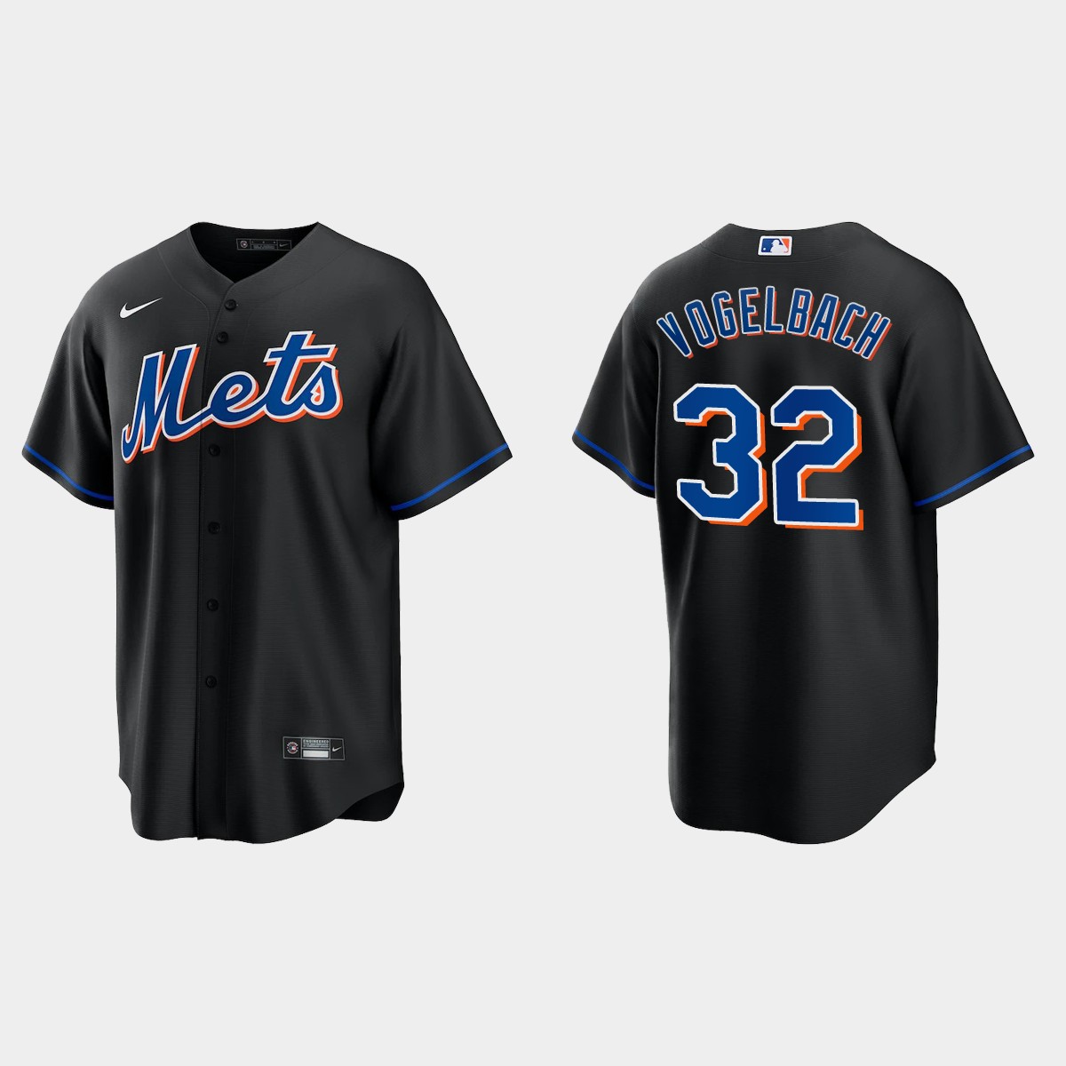 New York Mets Daniel Vogelbach Alternate Jersey - Black