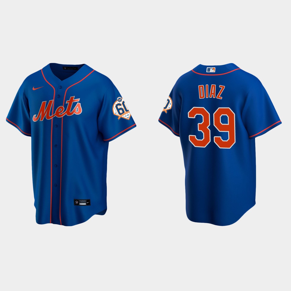 New York Mets Edwin Diaz 60th Anniversary Alternate Jersey - Royal