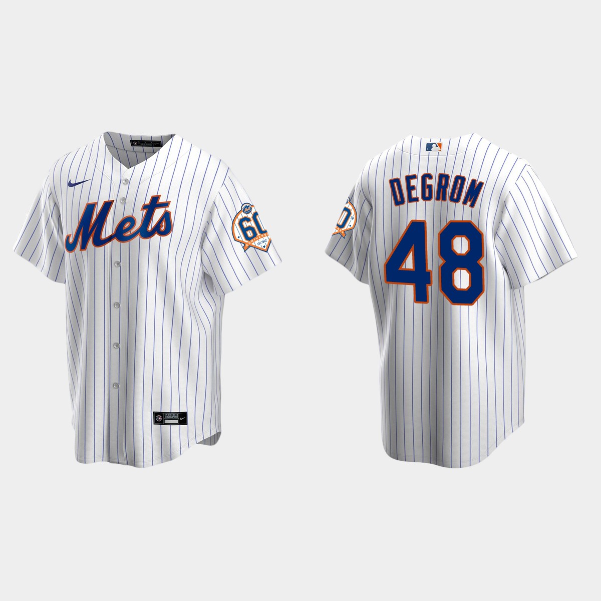 New York Mets Jacob deGrom 60th Anniversary Jersey - White