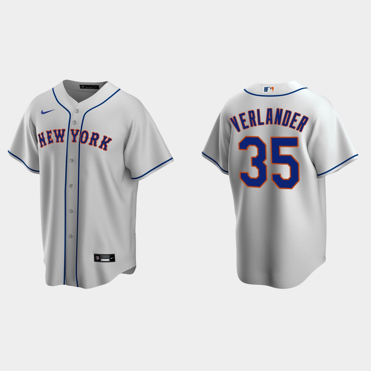 New York Mets Justin Verlander Road Jersey - Gray