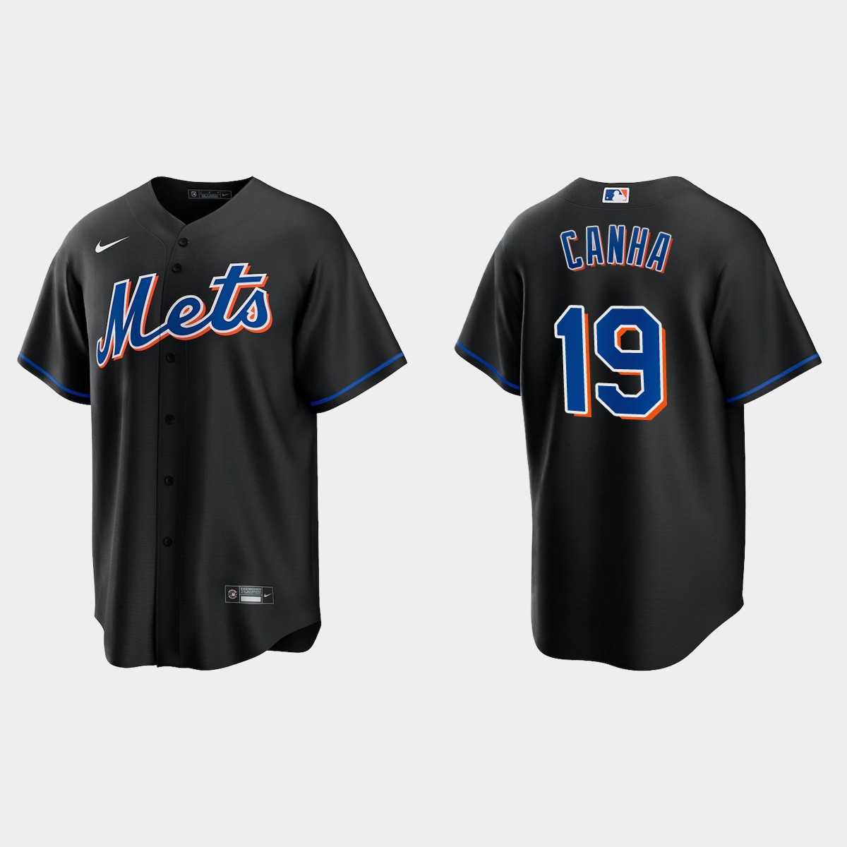 New York Mets Mark Canha Alternate Jersey - Black